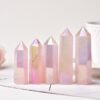 Natural Pink Crystal Column Electroplating Color Single Pointed Hexagonal Crystal Column Home Decoration Ornament Natural Pink Crystal Column Electroplating Color Single Pointed Hexagonal Crystal Column Home Decoration Ornament