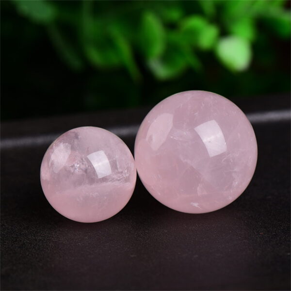 Natural Pink Crystal Round Ball Ornament 3-8cm