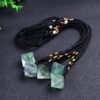 Natural Fluorite Pendant Green Fluorite Octahedron Necklace - Image 4