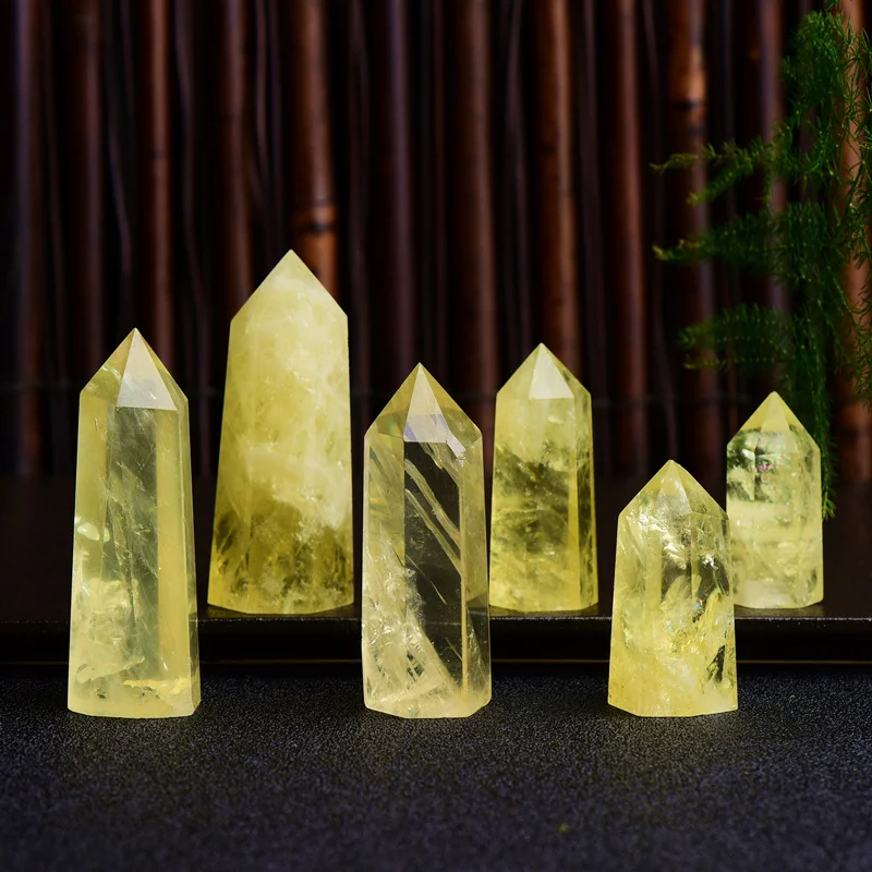Citrine Single Point Prism Citrine Rough Stone Citrine Column