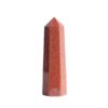 Natural Gold Sand Stone Single Pointed Hexagonal Prism