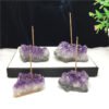 Natural Amethyst Block Incense Holder - Image 3