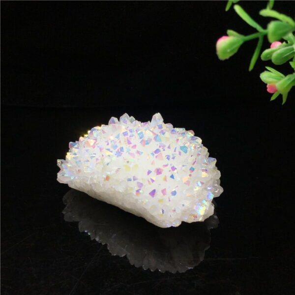 O1CN01Itvzl51RG3hj2pRgj_!!2211574462083-0-cib Natural White Crystal Cluster Colorful Electroplated Crystal Raw Stone Cluster