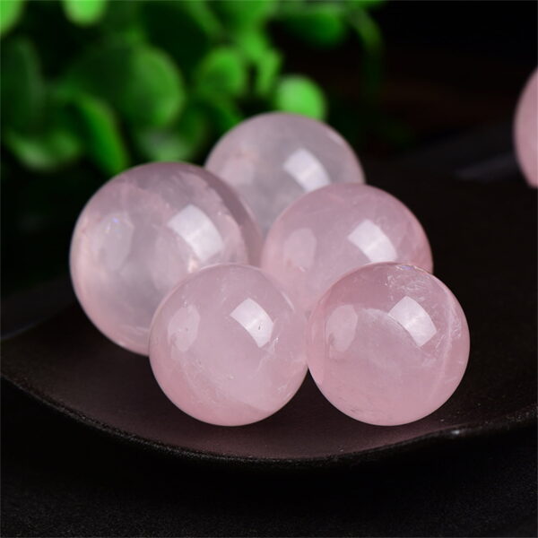 Natural Pink Crystal Round Ball Ornament 3-8cm