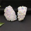 Natural White Crystal Cluster Colorful Electroplated Crystal Raw Stone Cluster - Image 5