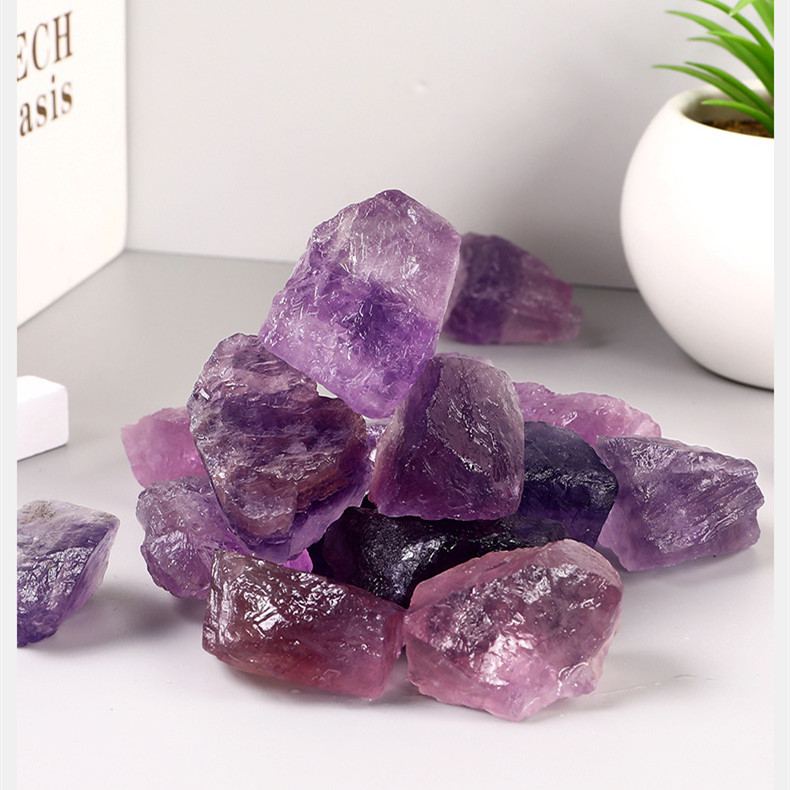 Natural Purple Sapphire Amethyst Rough Stone