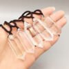 Natural White Crystal Double Pointed Crystal Column Pendant Necklace - Image 4