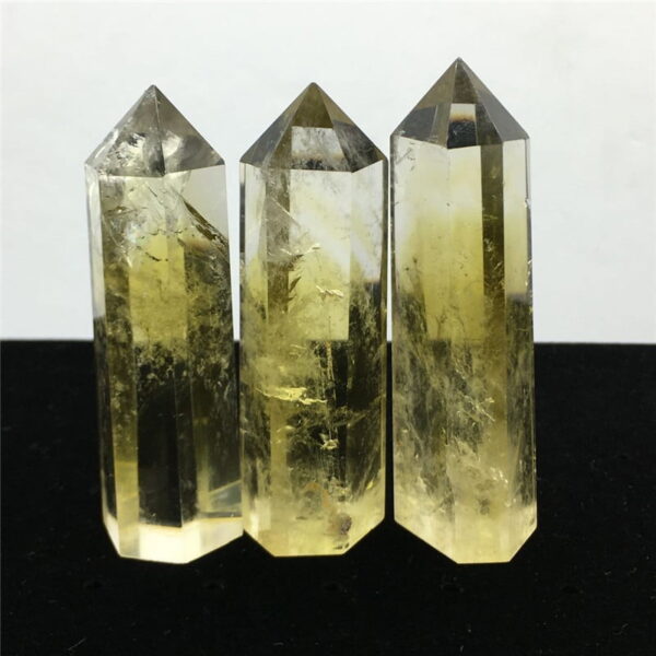 Natural Citrine Single Pointed Crystal Column Hexagonal Prism Energy Stone