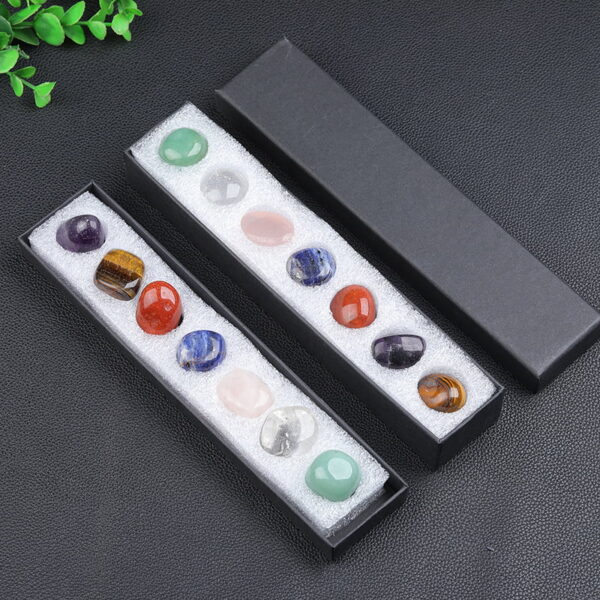 Natural Crystal Raw Stone Seven Color Gemstone Box Set