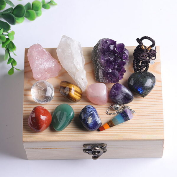 Natural Crystal Colorful Raw Stone Set