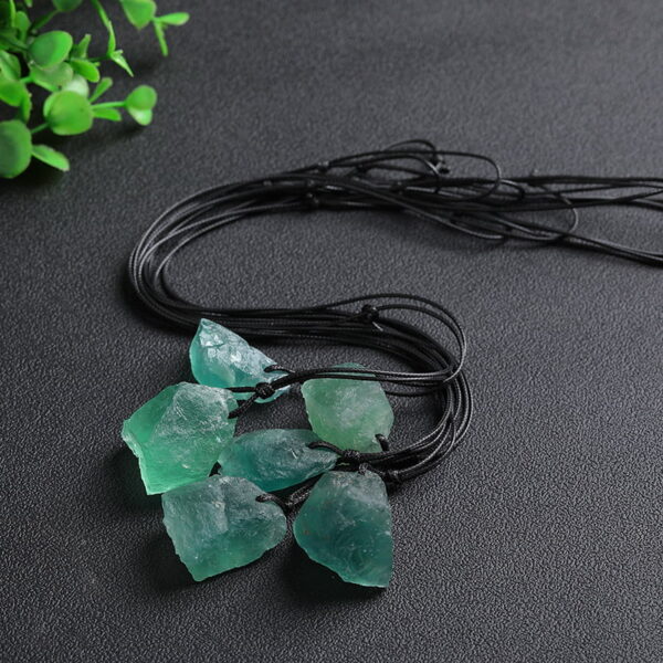 Natural Green Fluorite Pendant Rough Stone