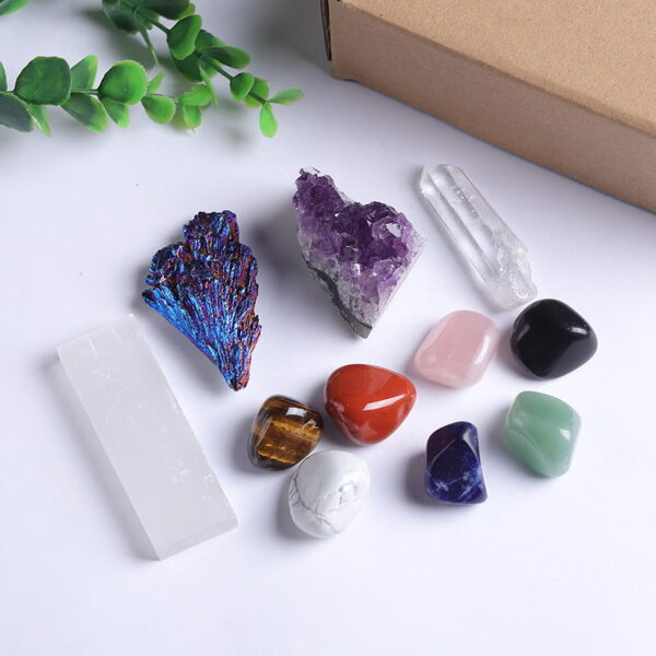 O1CN01SgSe311j2vU5On3ON_!!2208437594491-0-cib Natural Crystal Amethyst Cluster Colorful Gemstone Gift Box Set