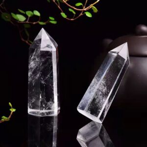 White Crystal Single Pointed Prism White Crystal Column White Crystal Hexagonal Prism White Crystal Single Pointed Prism White Crystal Column White Crystal Hexagonal Prism