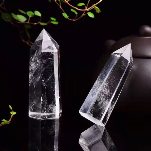 White Crystal Single Pointed Prism White Crystal Column White Crystal Hexagonal Prism White Crystal Single Pointed Prism White Crystal Column White Crystal Hexagonal Prism