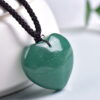 Natural Green Aventurine Rough Stone Love Heart Aventurine Pendant Necklace Natural Green Aventurine Rough Stone Love Heart Aventurine Pendant Necklace