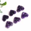Natural Amethyst Cluster Amethyst Geode Heart Shaped Rough Stone - Image 2