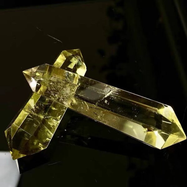 Natural Citrine Double Pointed Hexagonal Prism