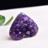 Natural Amethyst Cluster Amethyst Geode Heart Shaped Rough Stone Natural Amethyst Cluster Amethyst Geode Heart Shaped Rough Stone