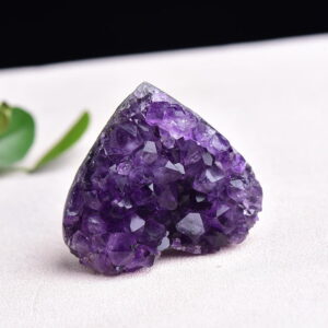 Natural Amethyst Cluster Amethyst Geode Heart Shaped Rough Stone