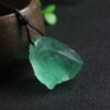 Natural Green Fluorite Pendant Rough Stone Irregular Crystal Necklace Fluorite Random Rough Stone