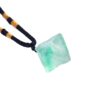Natural Fluorite Pendant Green Fluorite Octahedron Necklace