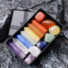 Colorful Mixed Hexagonal Crystal Jade Colorful Mixed Hexagonal Crystal Jade