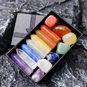 Colorful Mixed Hexagonal Crystal Jade Colorful Mixed Hexagonal Crystal Jade