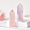 Natural Pink Crystal Electroplating Color Single Pointed Hexagonal Column - Image 2