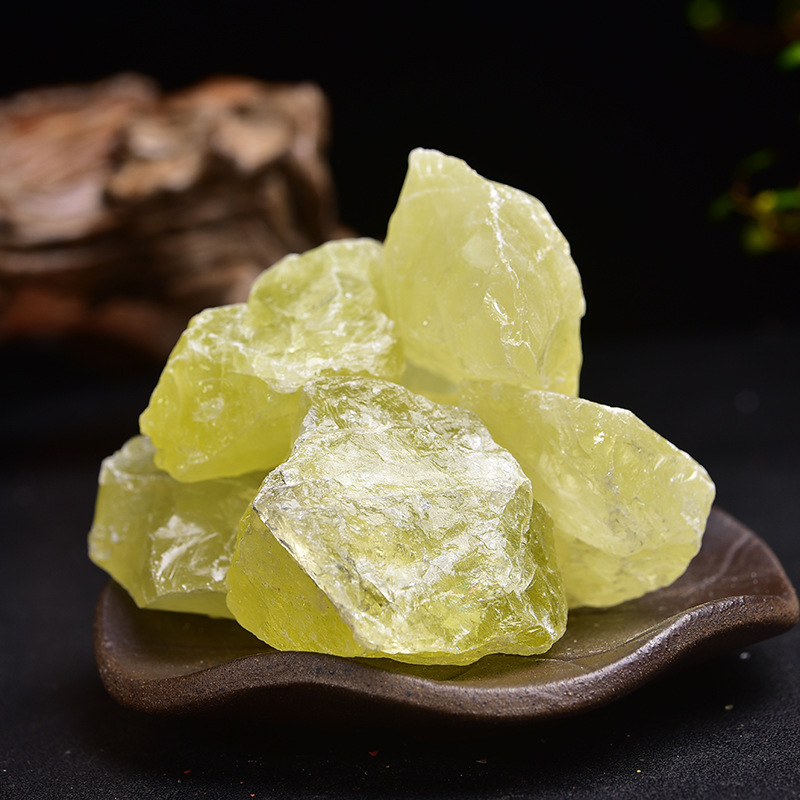 Natural Citrine Raw Stone Loose Stone Crystal Aromatherapy Diffuser Stone Citrine
