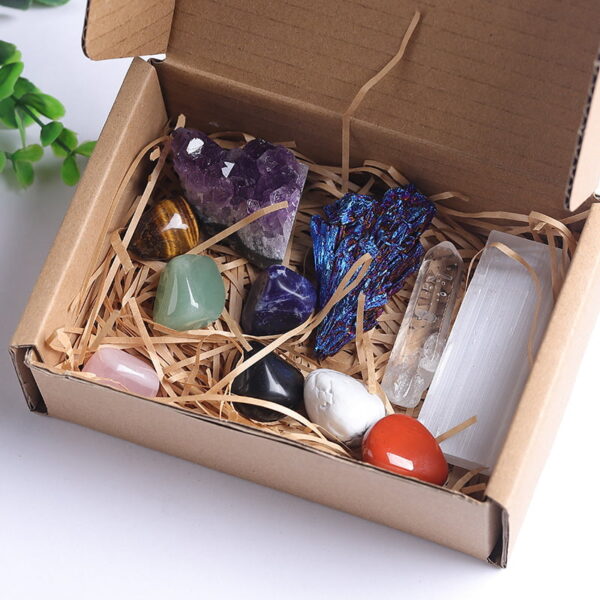 O1CN01ixc5fM1j2vTxslnWd_!!2208437594491-0-cib Natural Crystal Amethyst Cluster Colorful Gemstone Gift Box Set