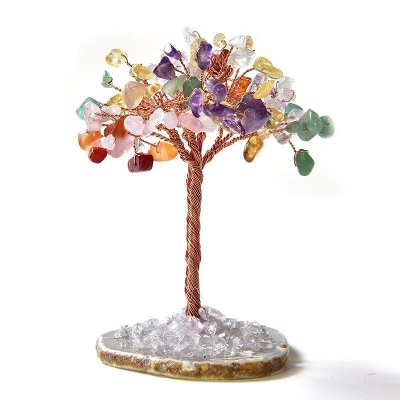 Natural Crystal Fortune Tree Money Tree Home Office Ornament