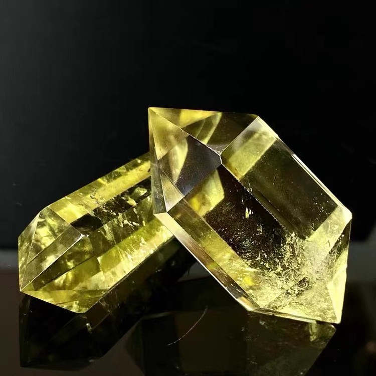 Natural Citrine Double Pointed Hexagonal Prism