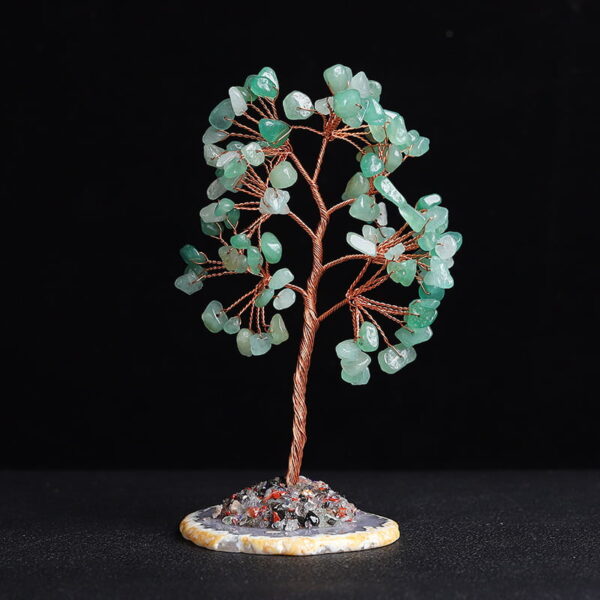 Natural amethyst pink crystal colored crystal gravel flower tree home office decoration ornament craft