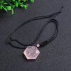 Natural Rose Quartz Hexagram Pendant Necklace - Image 3