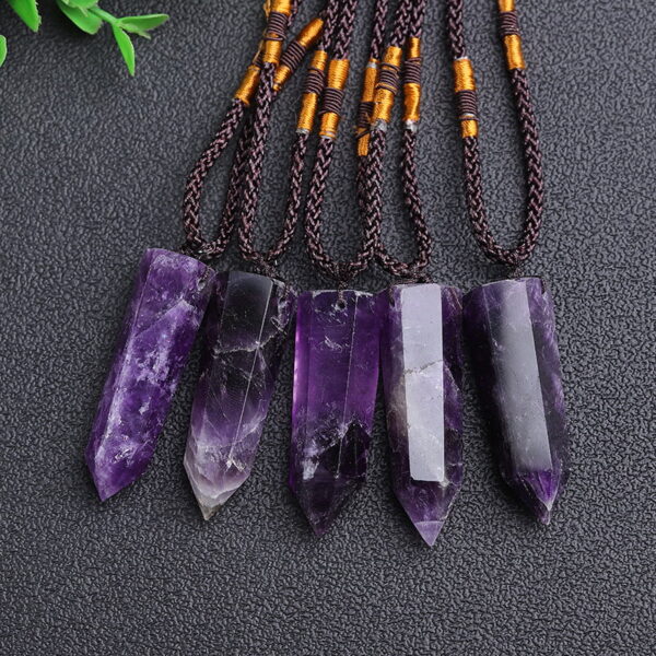 O1CN01oNCyAG1j2vTI9jhXH_!!2208437594491-0-cib Natural Amethyst Raw Stone Pendant Necklace