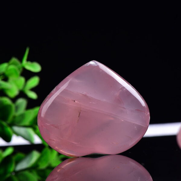 Natural Pink Crystal Love-heart Shape Pink Crystal