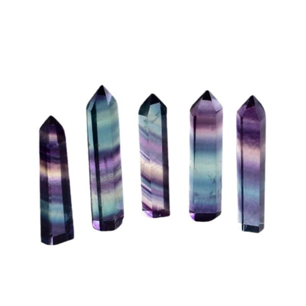 Natural Colorful Fluorite Column Rough Stone