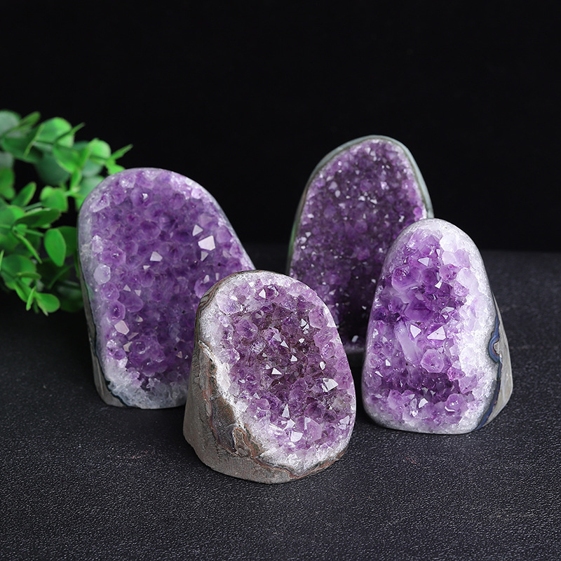 Natural Amethyst Cluster Amethyst Geode Home Office Decoration