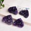 Natural Amethyst Cluster Amethyst Geode Heart Shaped Rough Stone