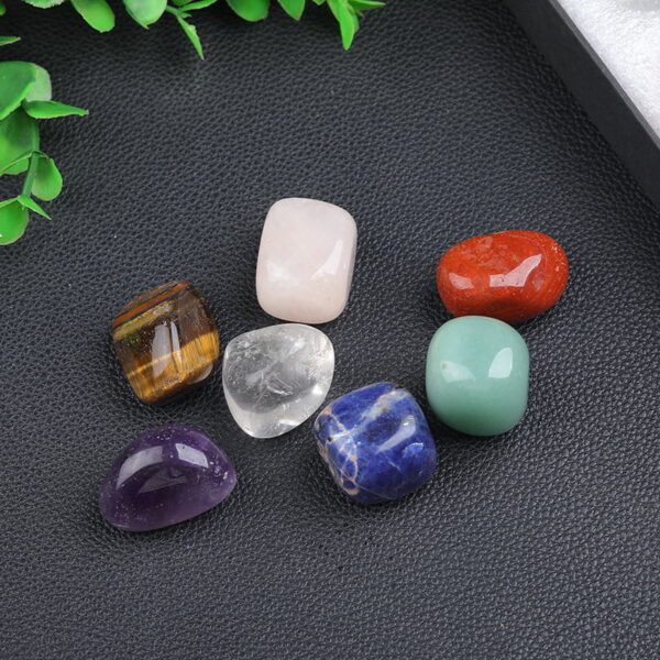 Natural Crystal Raw Stone Seven Color Gemstone Gift Box Set Polished Shaped Ore