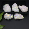 Natural White Crystal Cluster Colorful Electroplated Crystal Raw Stone Cluster Natural White Crystal Cluster Colorful Electroplated Crystal Raw Stone Cluster