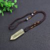 Natural Citrine Hexagonal Prism Raw Stone Pendant Necklace - Image 3