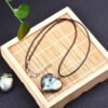 Natural Labradorite Moonstone Love Heart Shape Pendant Necklace - Image 3