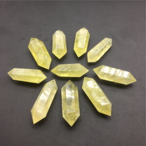 Natural Citrine Double Pointed Column Citrine Hexagonal Column Rough Stone