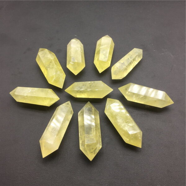 Natural Citrine Double Pointed Column Citrine Hexagonal Column Rough Stone