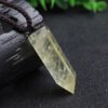 Natural Citrine Hexagonal Prism Raw Stone Pendant Necklace - Image 4