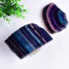 Natural Colorful Rainbow Fluorite Slice Stripes Crystal Rough Stone - Image 2