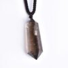 Natural Brown Quartz Double-pointed Smoky Quartz Hexagonal Prism Pendant Necklace - Image 5