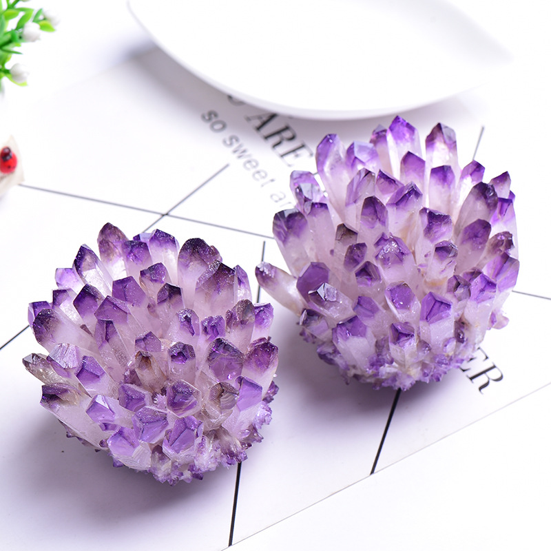 Natural Amethyst Clusters Raw Stone Office Home Crystal Decoration Craft Ornament