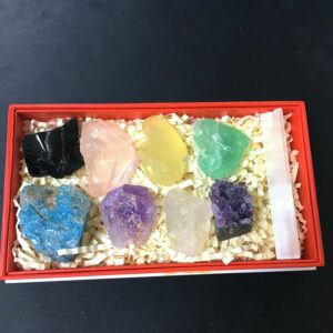 Natural Crystal Colorful Rough Stone Set Mineral Specimen 9pcs/box